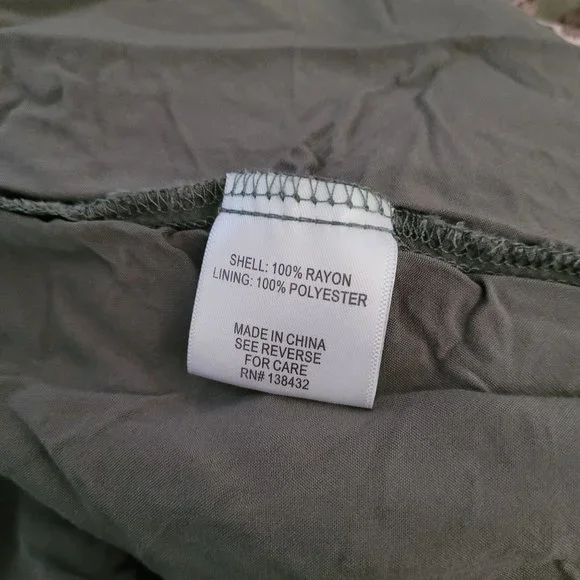 Modcloth Womens Green Swing Dress Size Large Safari Animal Print Novelty Short - Picture 4 of 7